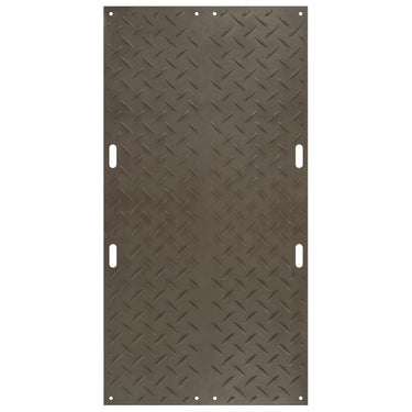 4' x 8' AlturnaMAT® Ground Protection Mat with Hand Holes, 120 Ton Capacity, Black - AM48HH8